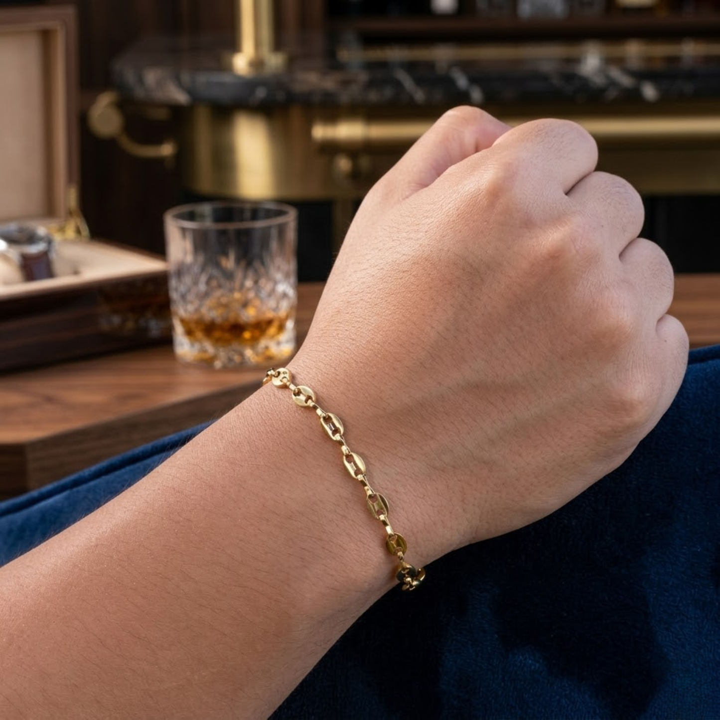 Combo Gucci Oro Laminado Italiano 18K – Cadena + Pulsera